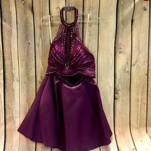 Alyce Paris aubergine formal, worn one, size 6